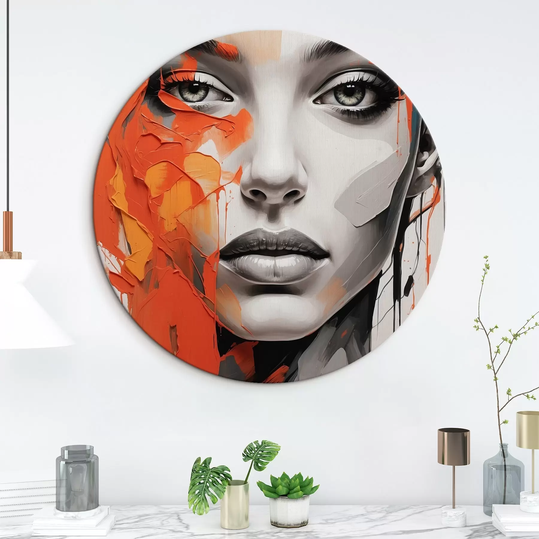 Fototapete Gesicht eines Mädchens im Stil der Ölmalerei r41764