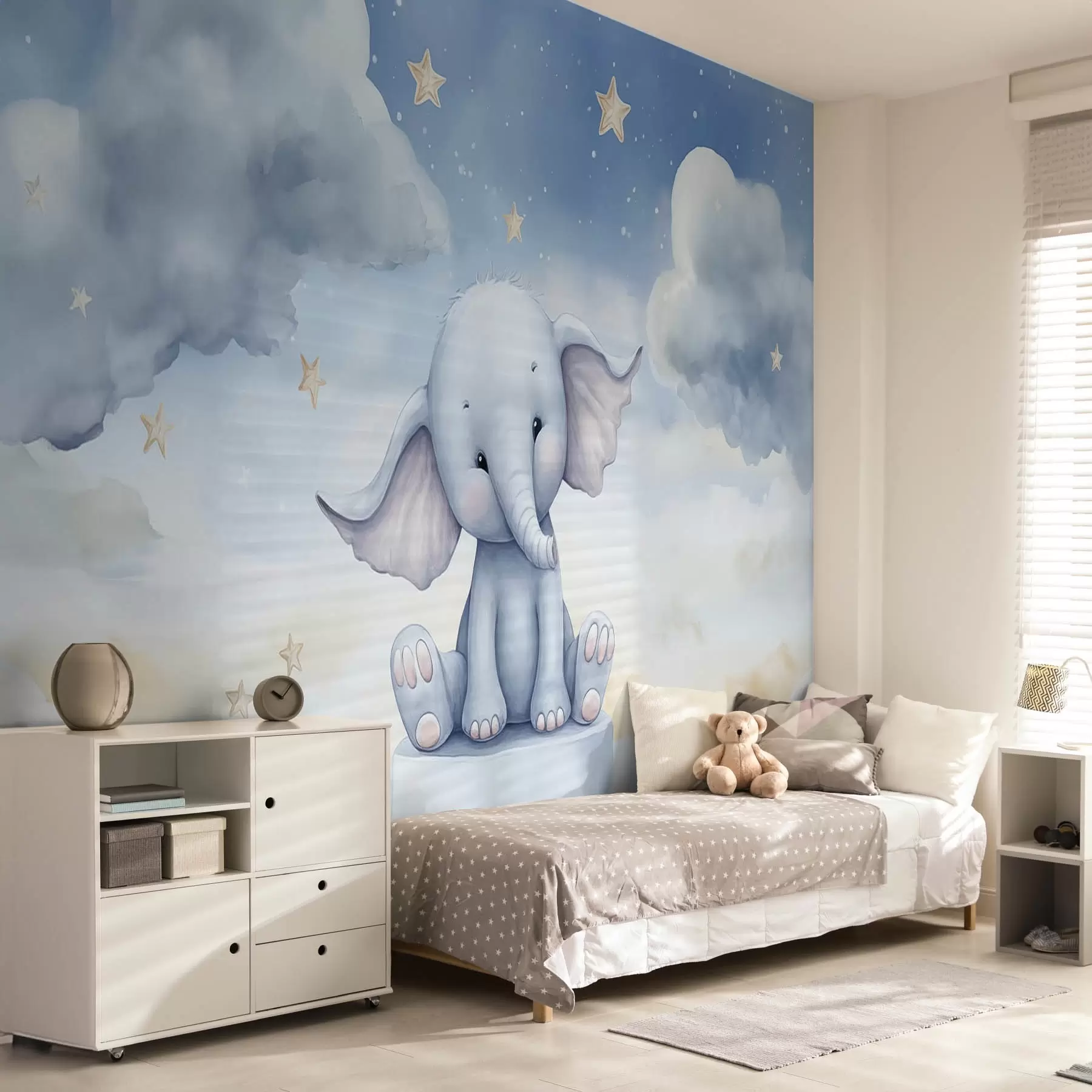 Fototapete Elefant in den Wolken w08503