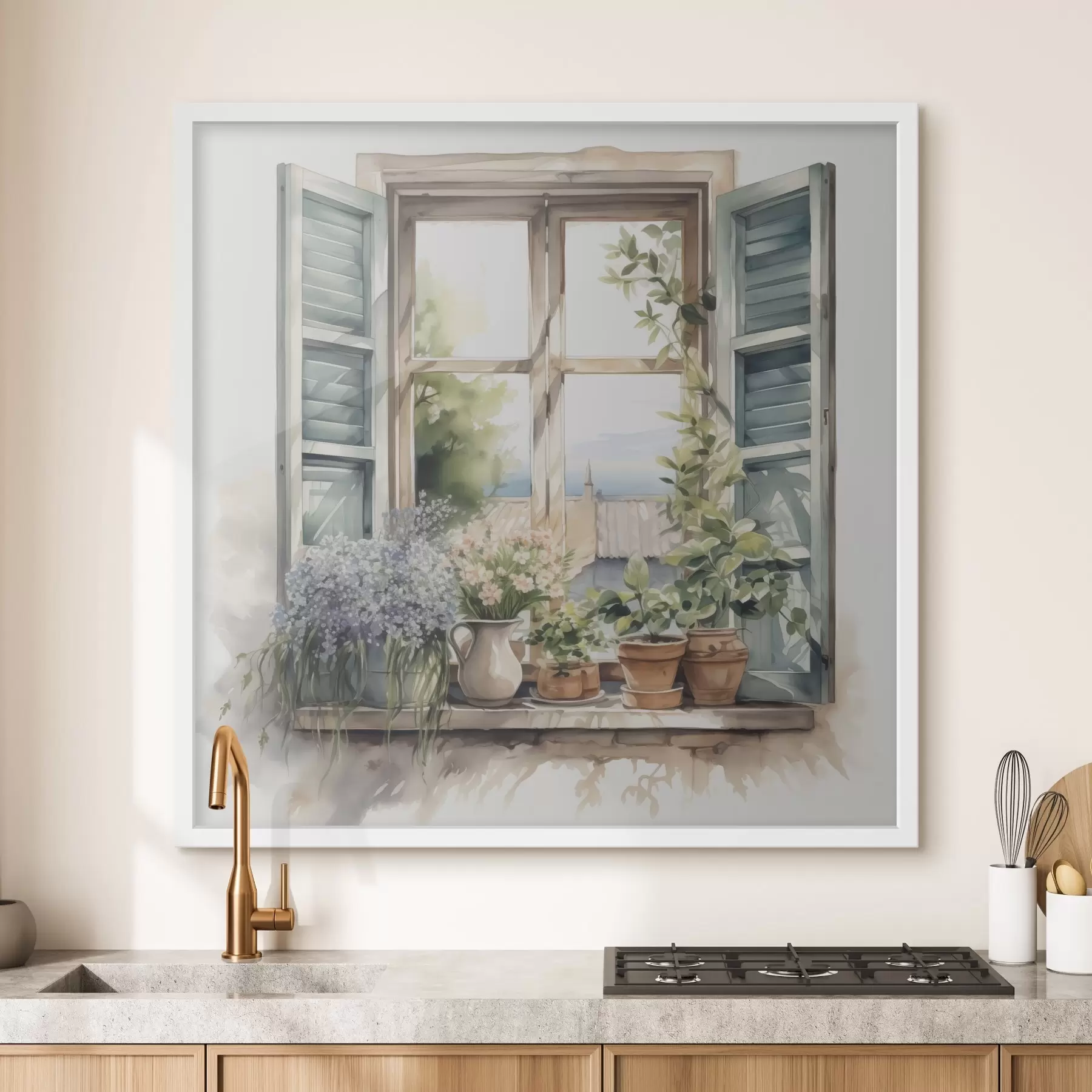 Fototapete Garten auf der Fensterbank f42144