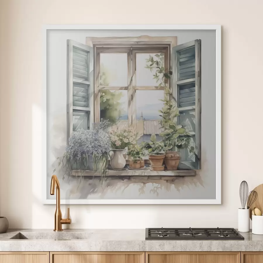 Fototapete Garten auf der Fensterbank f42144