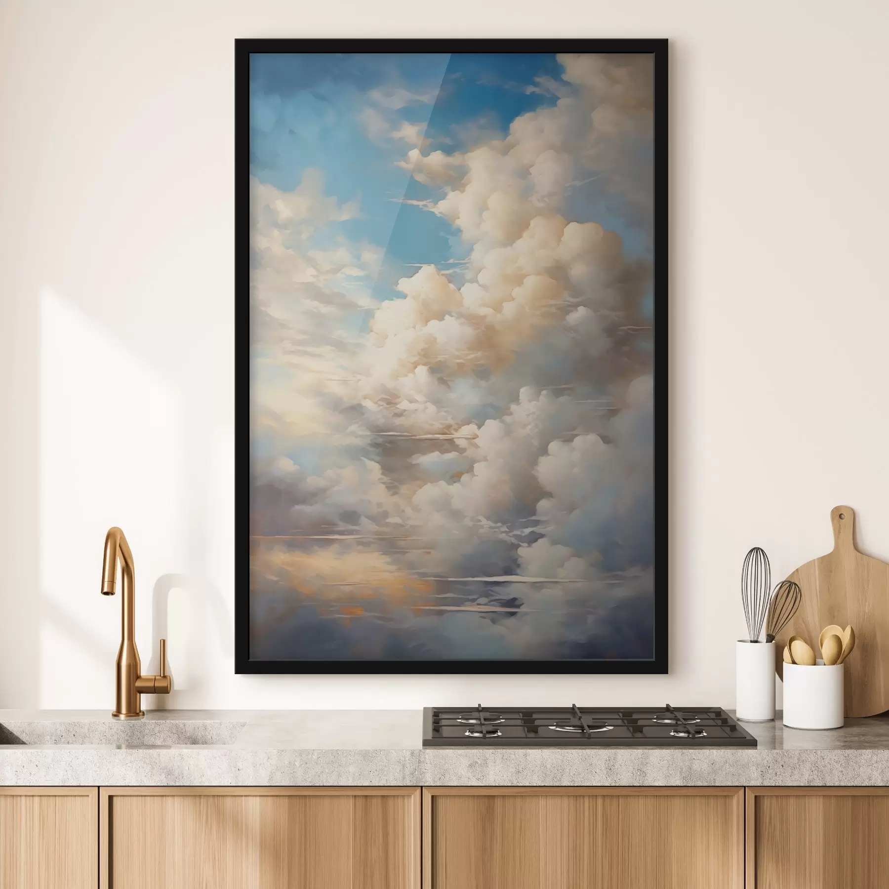 Fototapete Himmel mit Wolken Nachahmung der Malerei f42145