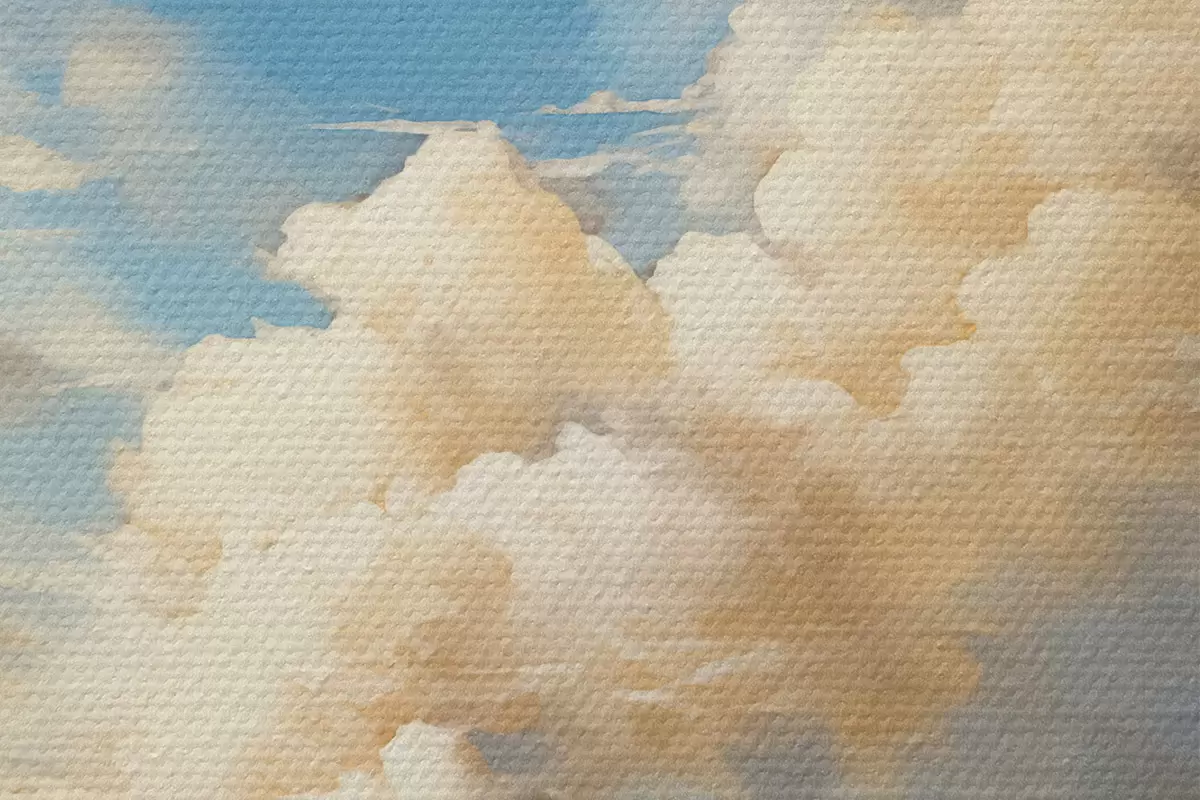 Runde Wandbilder Himmel mit Wolken Nachahmung der Malerei r42145