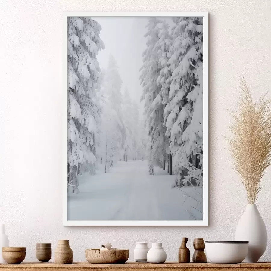 Fototapete Winterwald im Schnee f42153