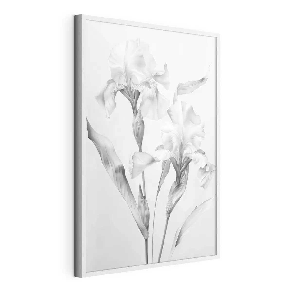Poster Elegante Schwertlilien in Schwarz- und Weißtönen f42171