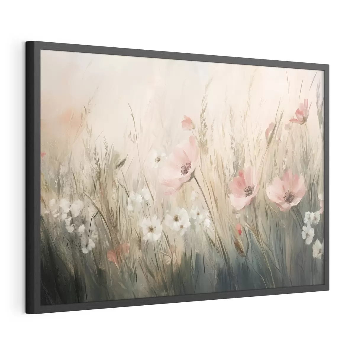 Poster Blumen auf der Wiese, rustikal, Acryl-Stil f42209