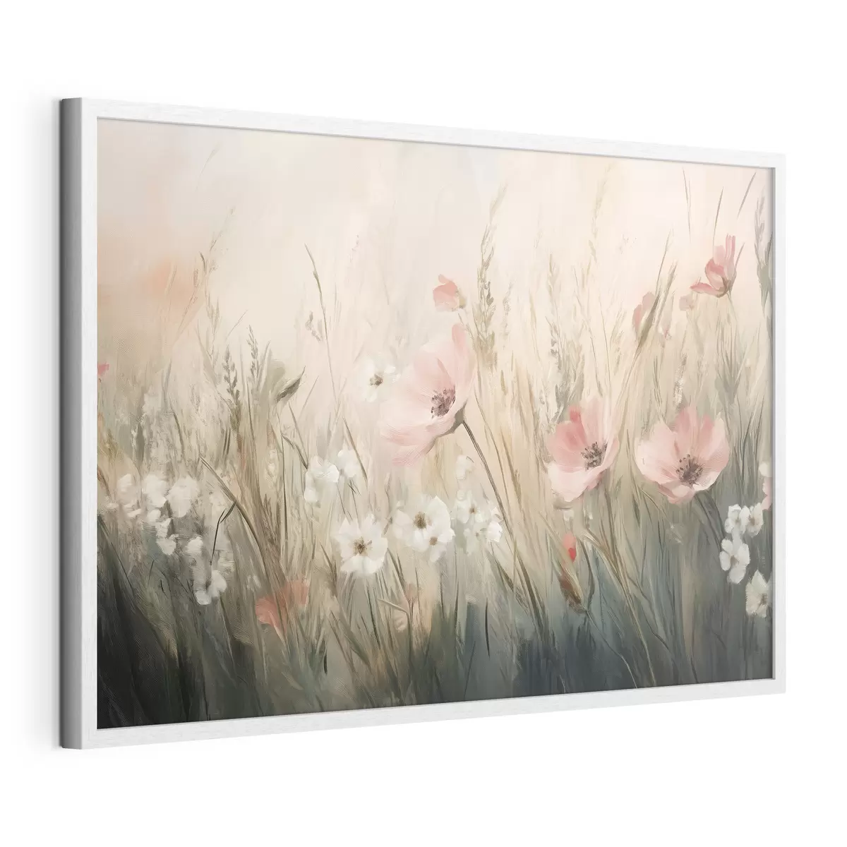 Poster Blumen auf der Wiese, rustikal, Acryl-Stil f42209