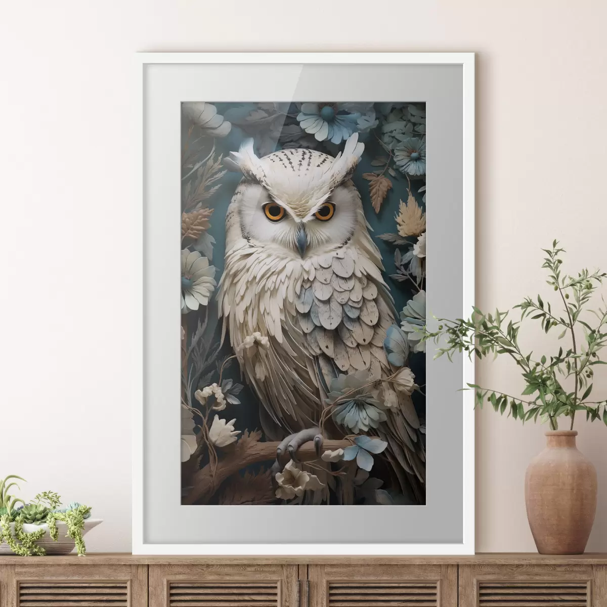 Poster Weiße Eule f42283