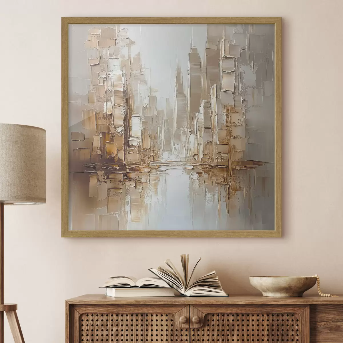 Poster Stadt im goldenen Dunst f42132