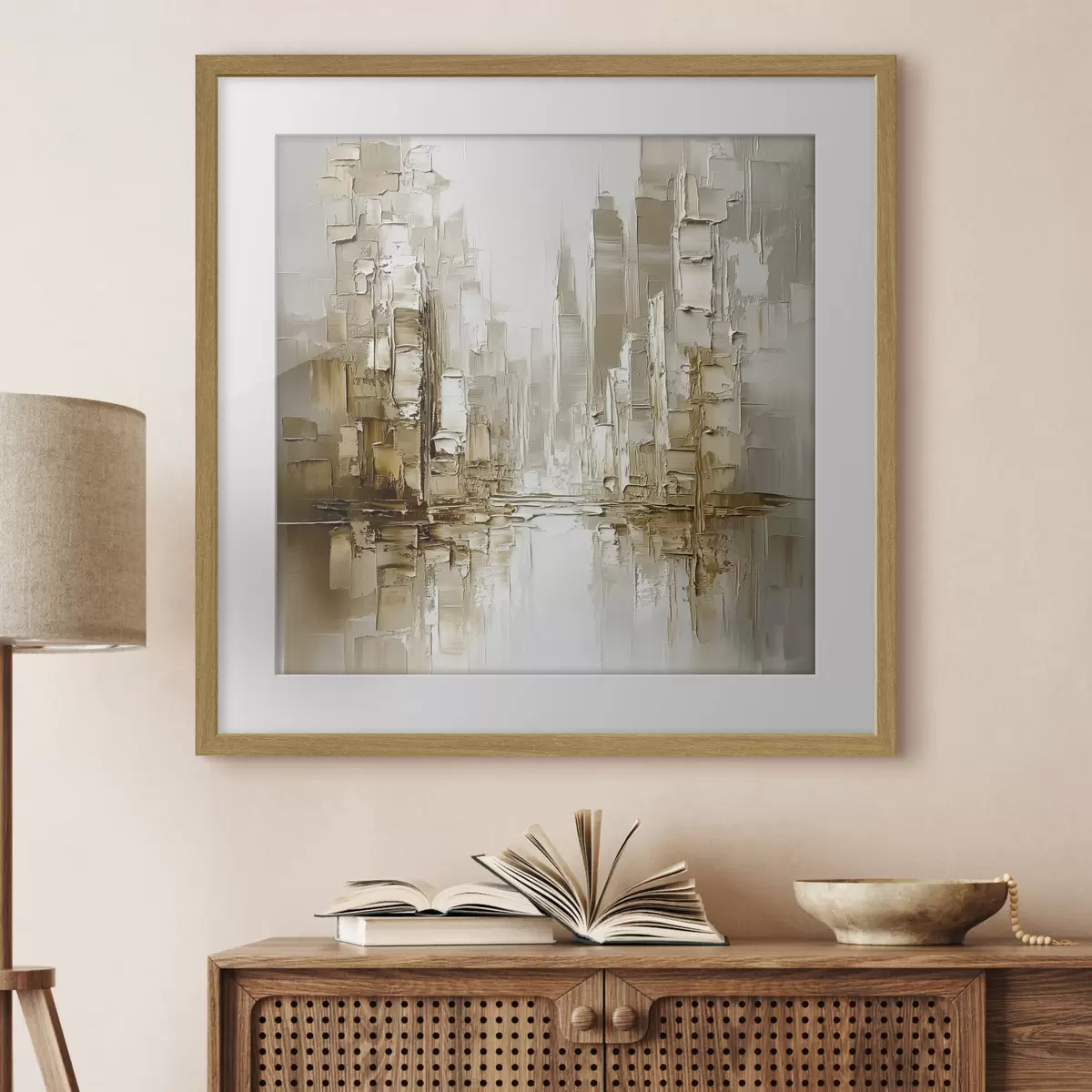 Poster Stadt im goldenen Dunst f42132