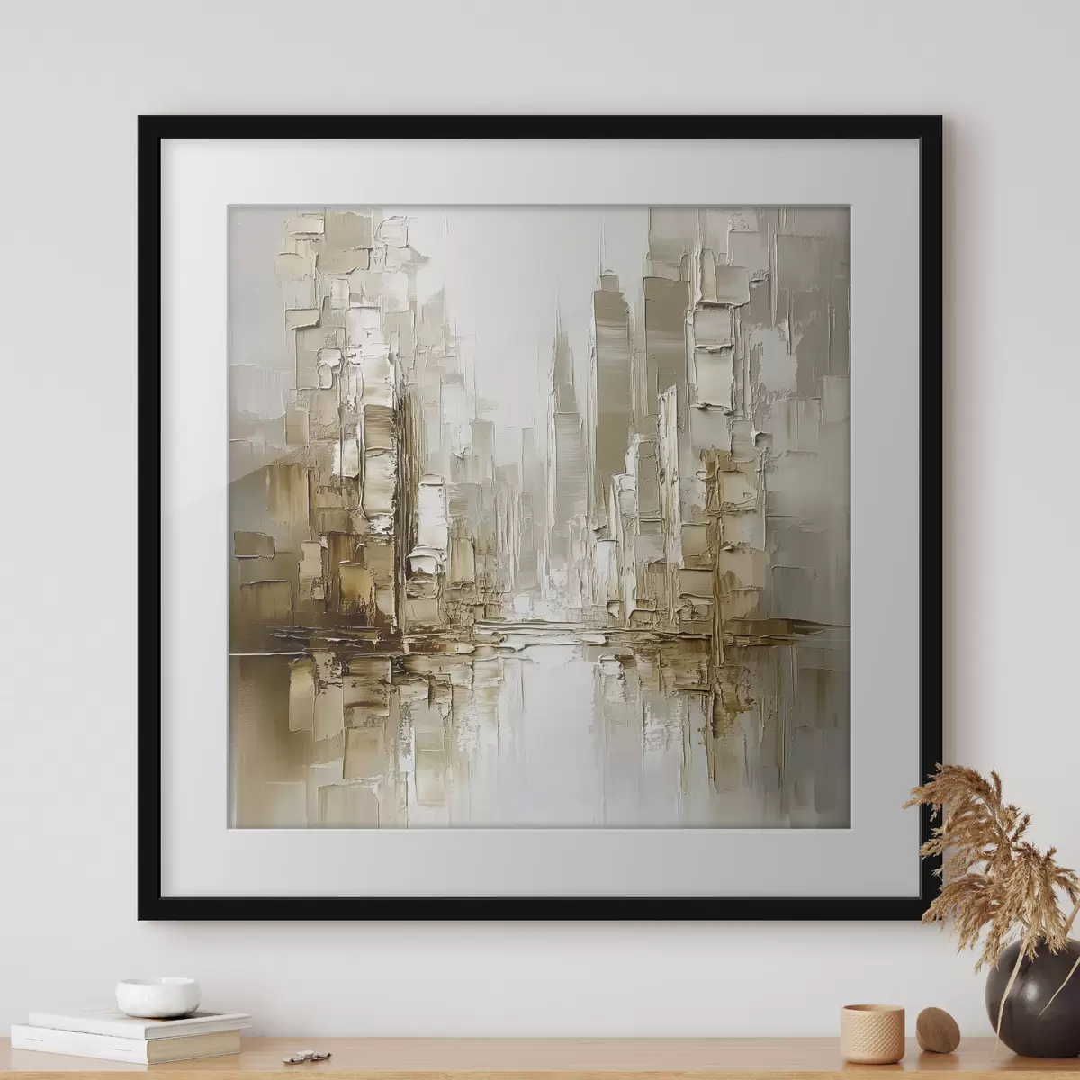 Poster Stadt im goldenen Dunst f42132