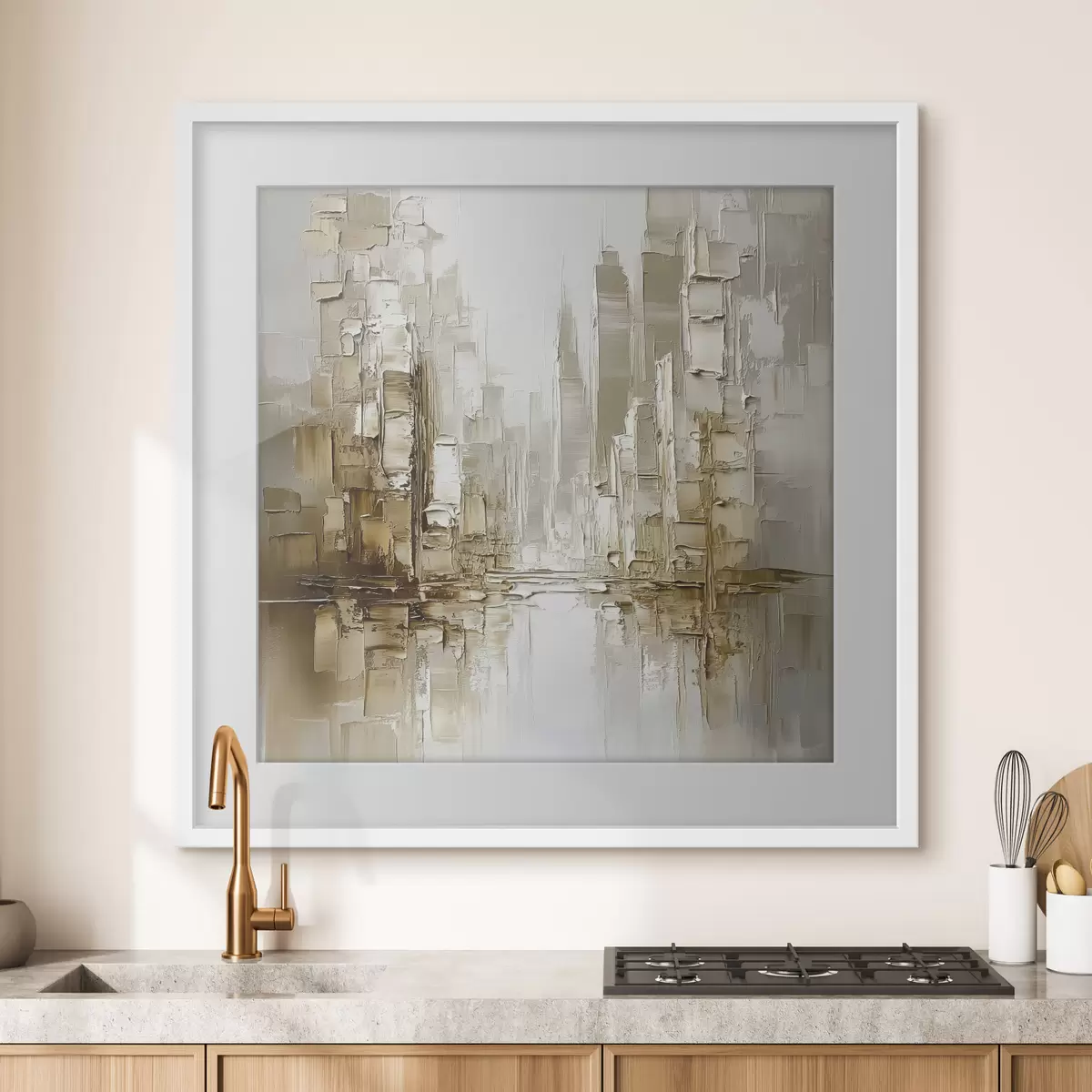 Poster Stadt im goldenen Dunst f42132