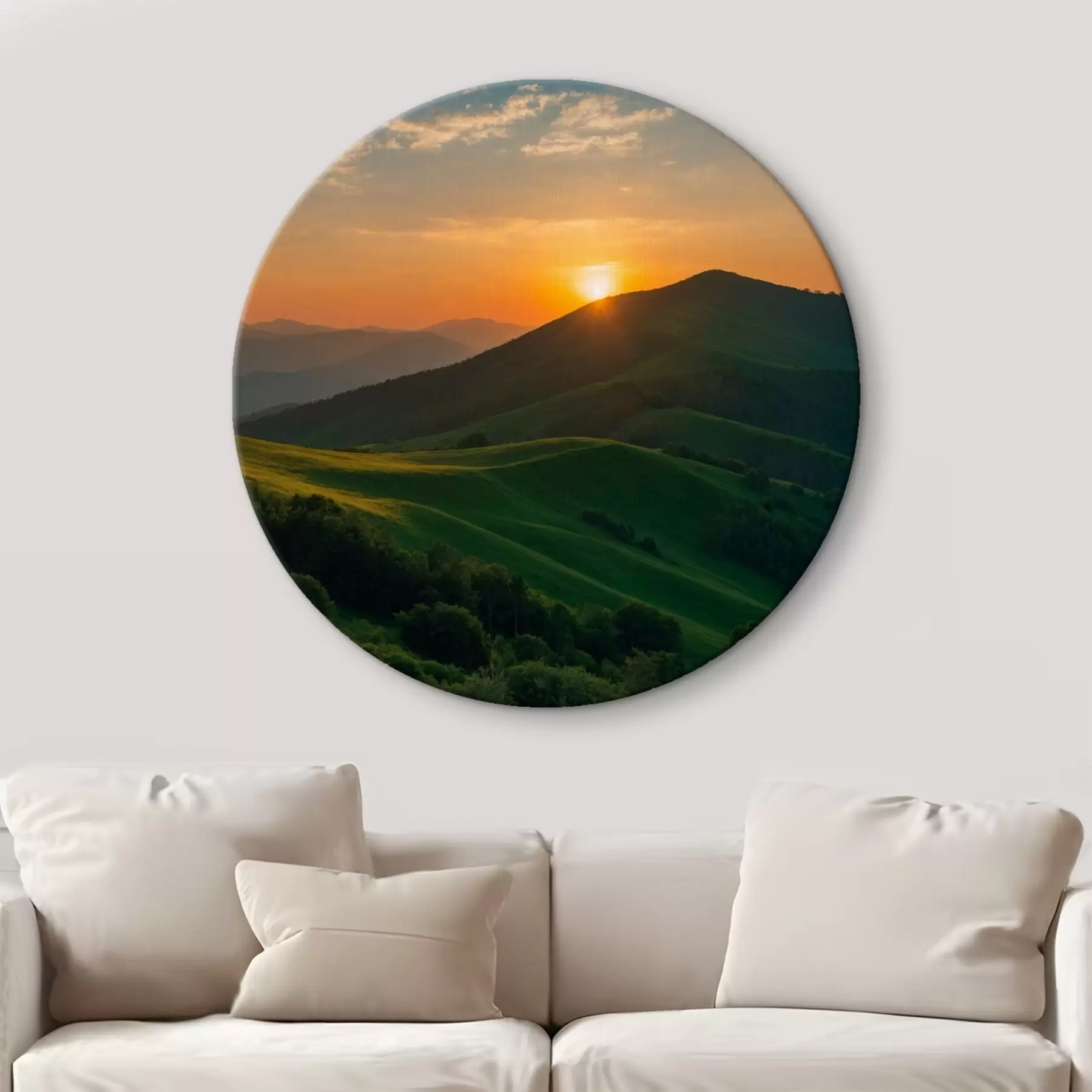 Fototapete Blick von oben bei Sonnenuntergang r41045