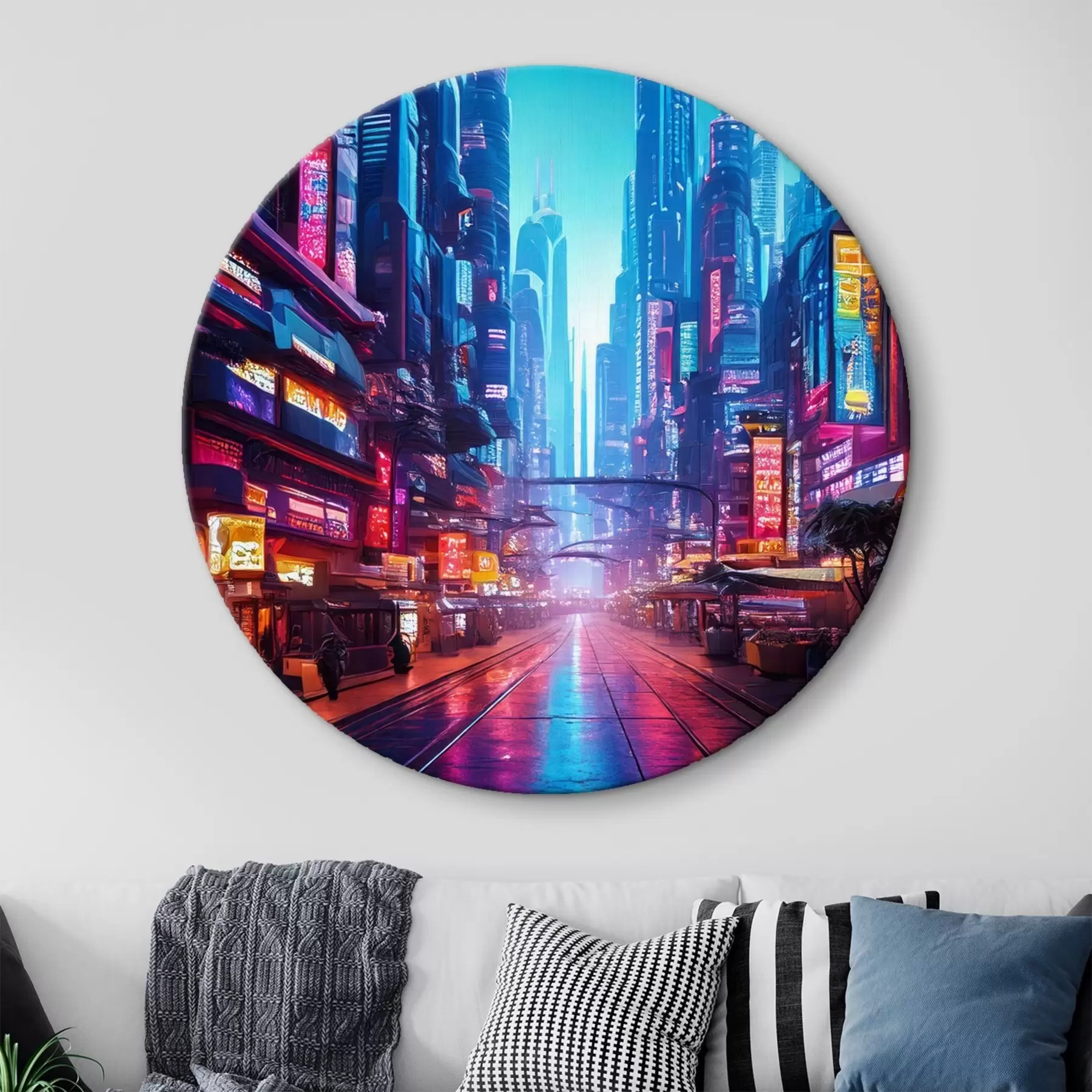 Fototapete futuristische Nachtstadt r41410