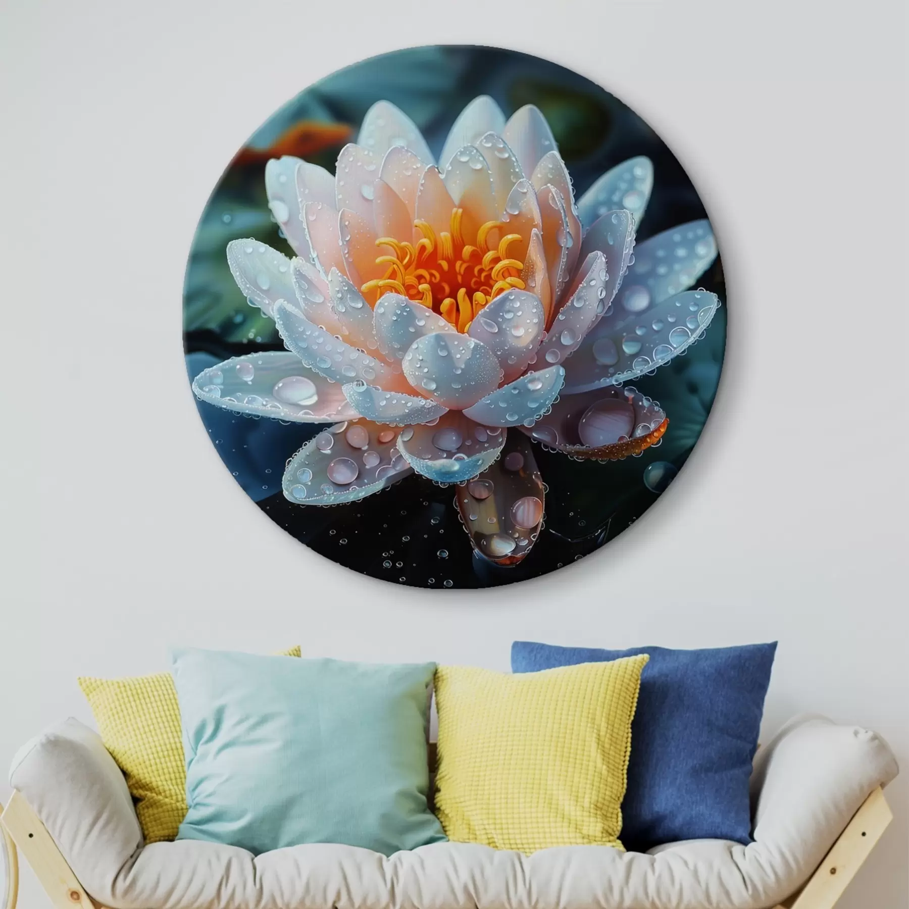 Fototapete Lotusblume mit Tautropfen r41433