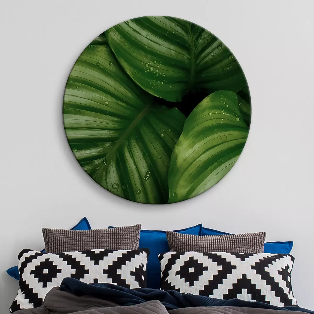 Runde Wandbilder Grüne tropische Blätter r34830