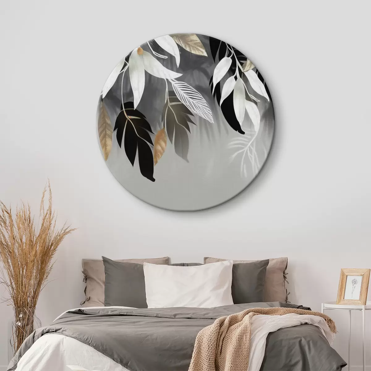 Runde Wandbilder Hängende Blätter r35530