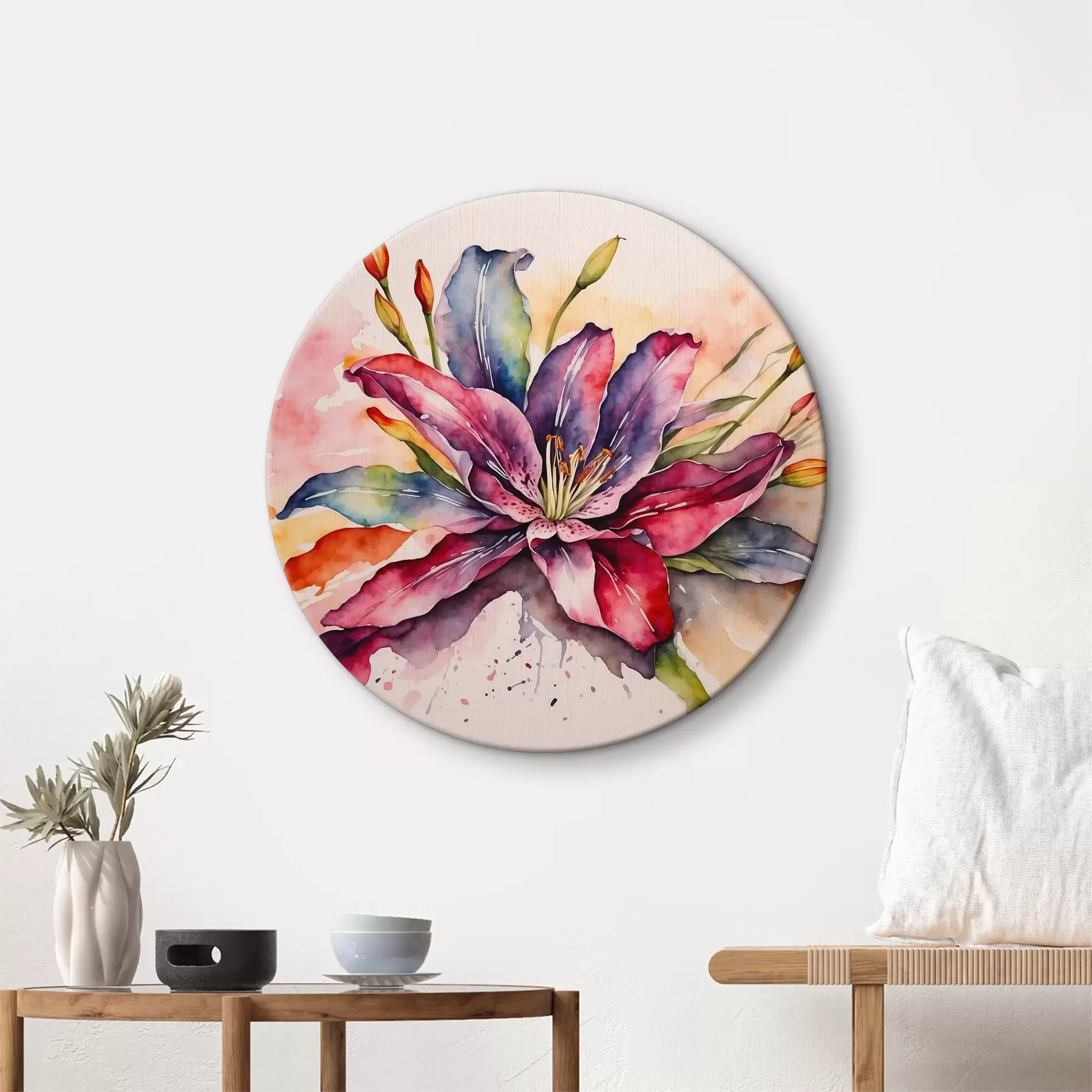 Fototapete Aquarellmalerei einer Blume r37339