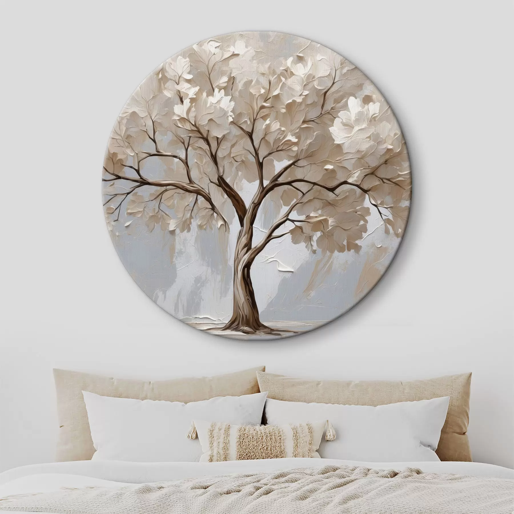 Fototapete Weißer Baum auf abstraktem Öl-Hintergrund r40860