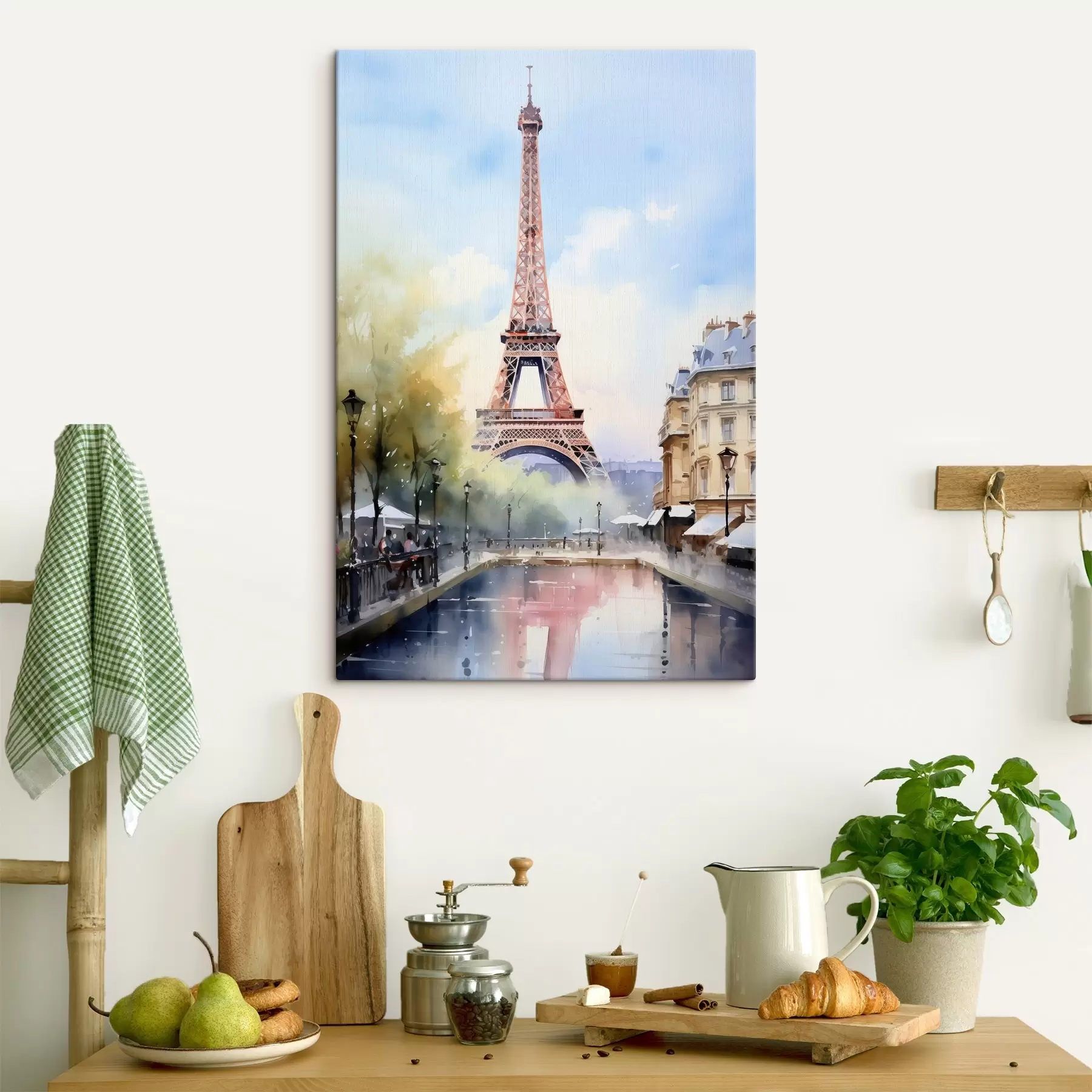 Fototapete Ansicht von Paris im Aquarellstil s42192