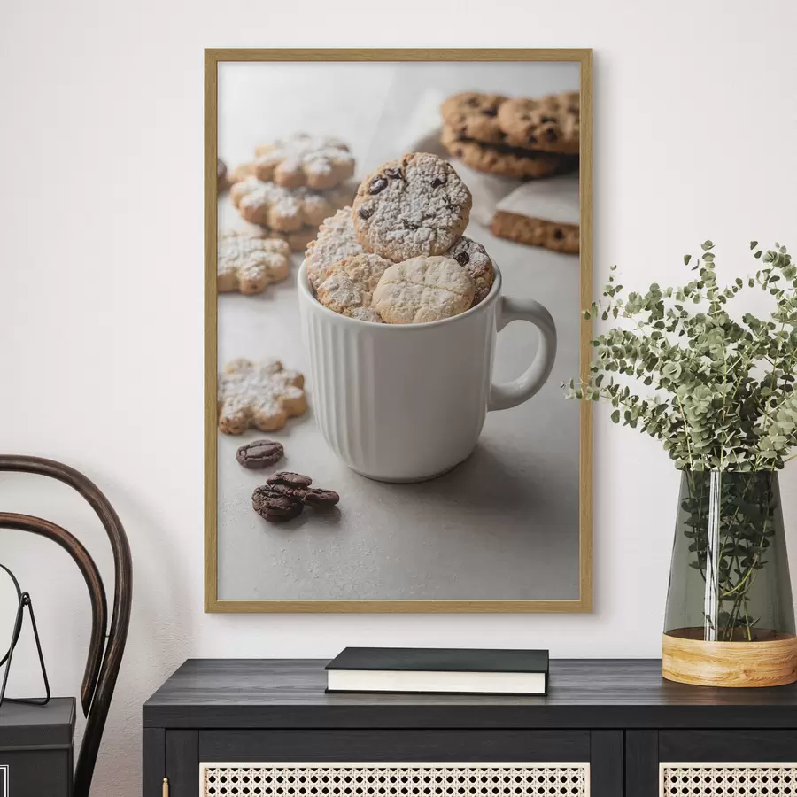 Fototapete Becher mit Keksen f42276