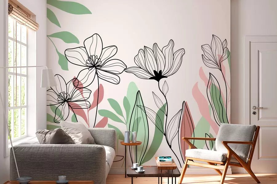 Fototapete Boho-Blumen w02827