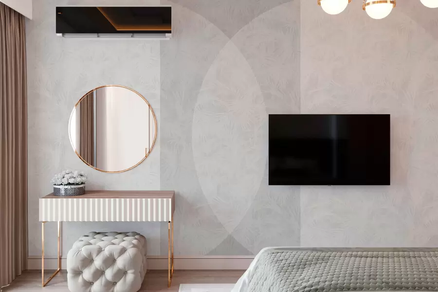 Fototapete Geometrischer Minimalismus und tropische Blätter w02830v1