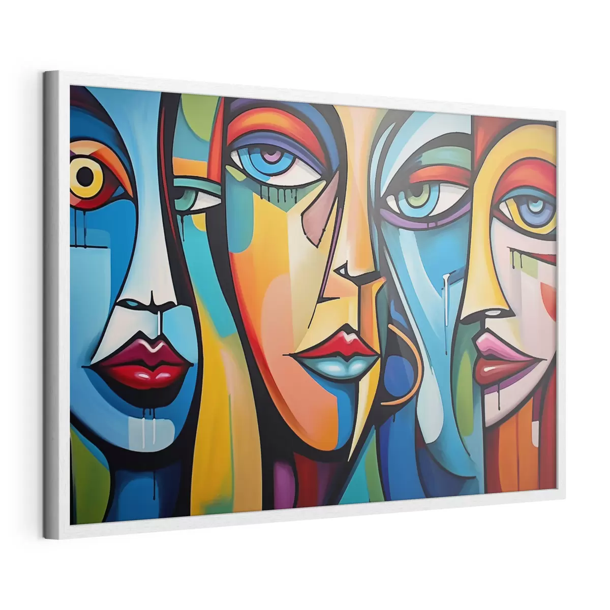 Poster Gesichter in Grundfarben f42473