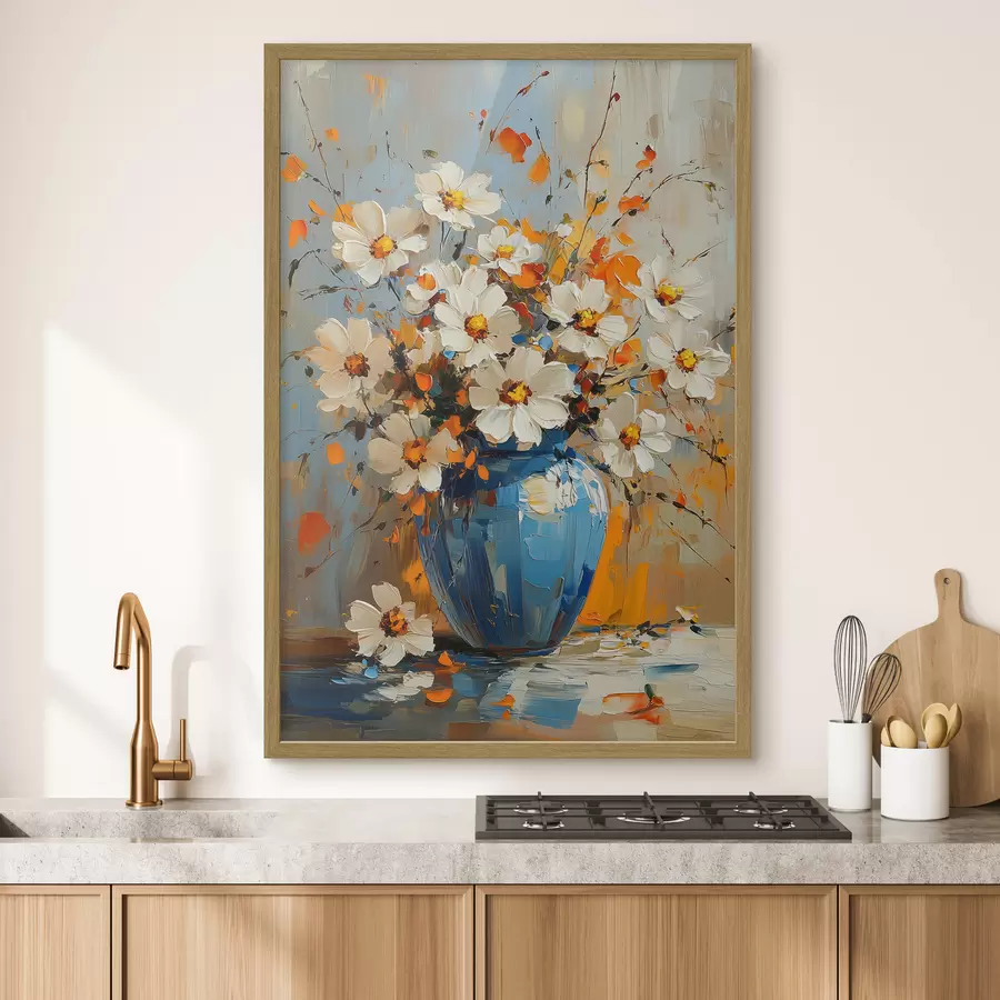Fototapete Strauß Gänseblümchen in einer Vase f42493