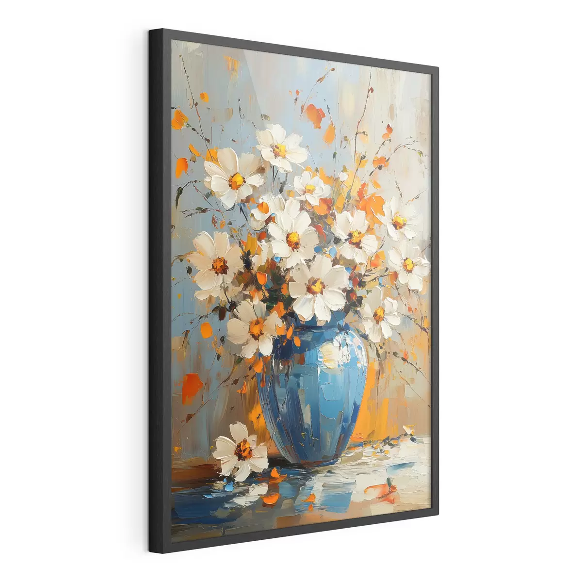 Poster Strauß Gänseblümchen in einer Vase f42493