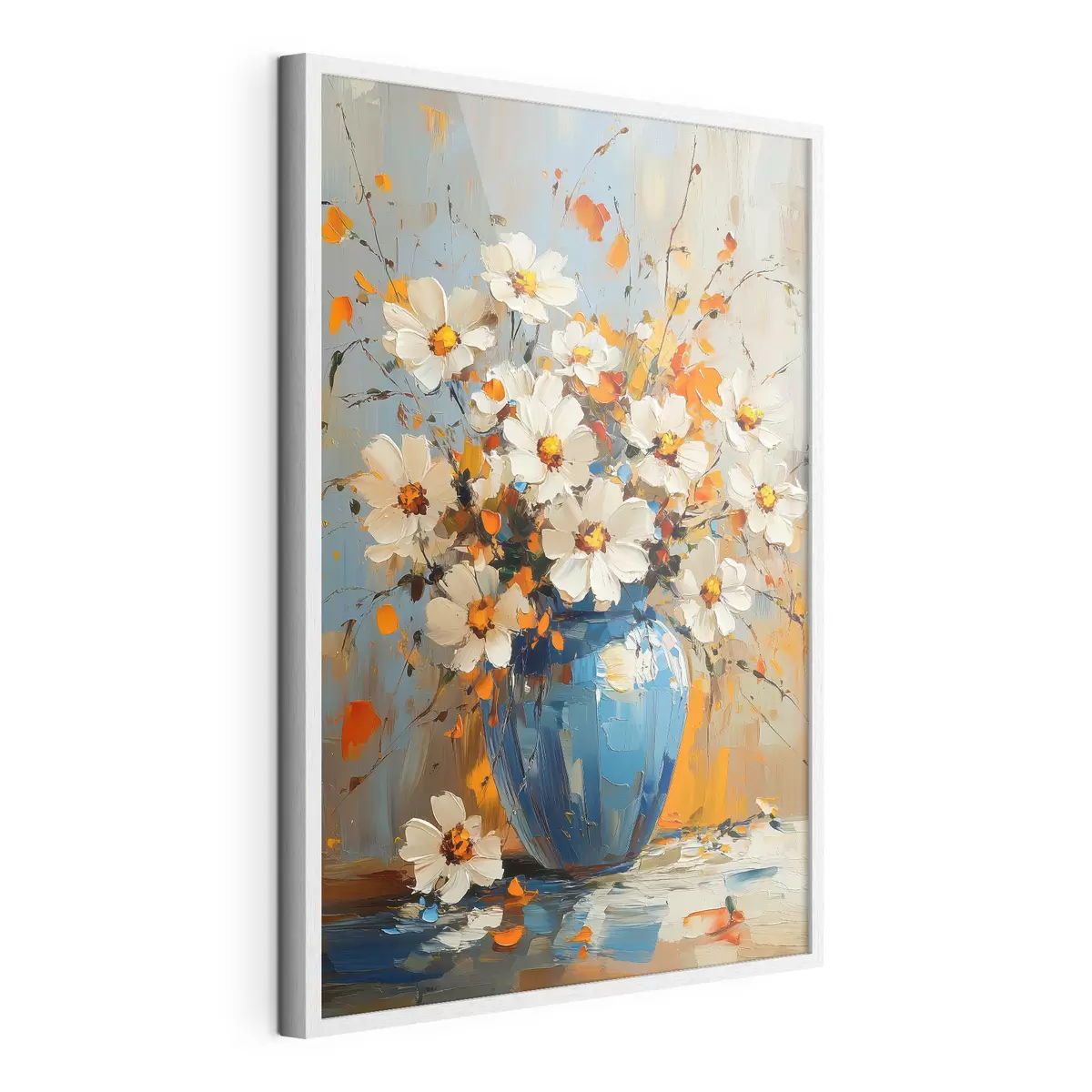 Poster Strauß Gänseblümchen in einer Vase f42493