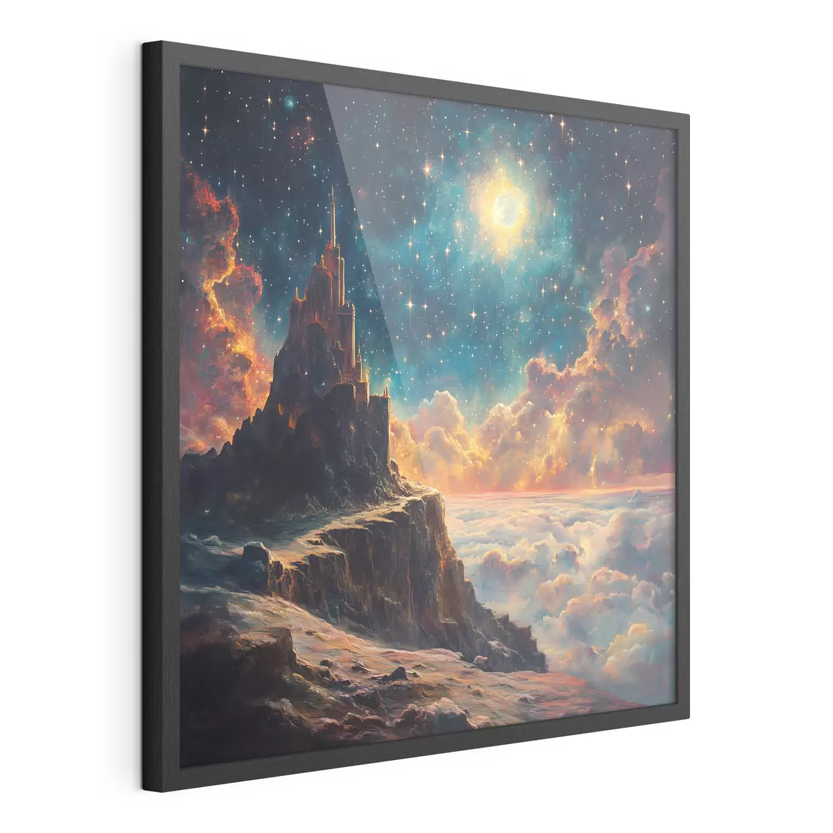 Poster Berge und nächtlicher Sternenhimmel f42500