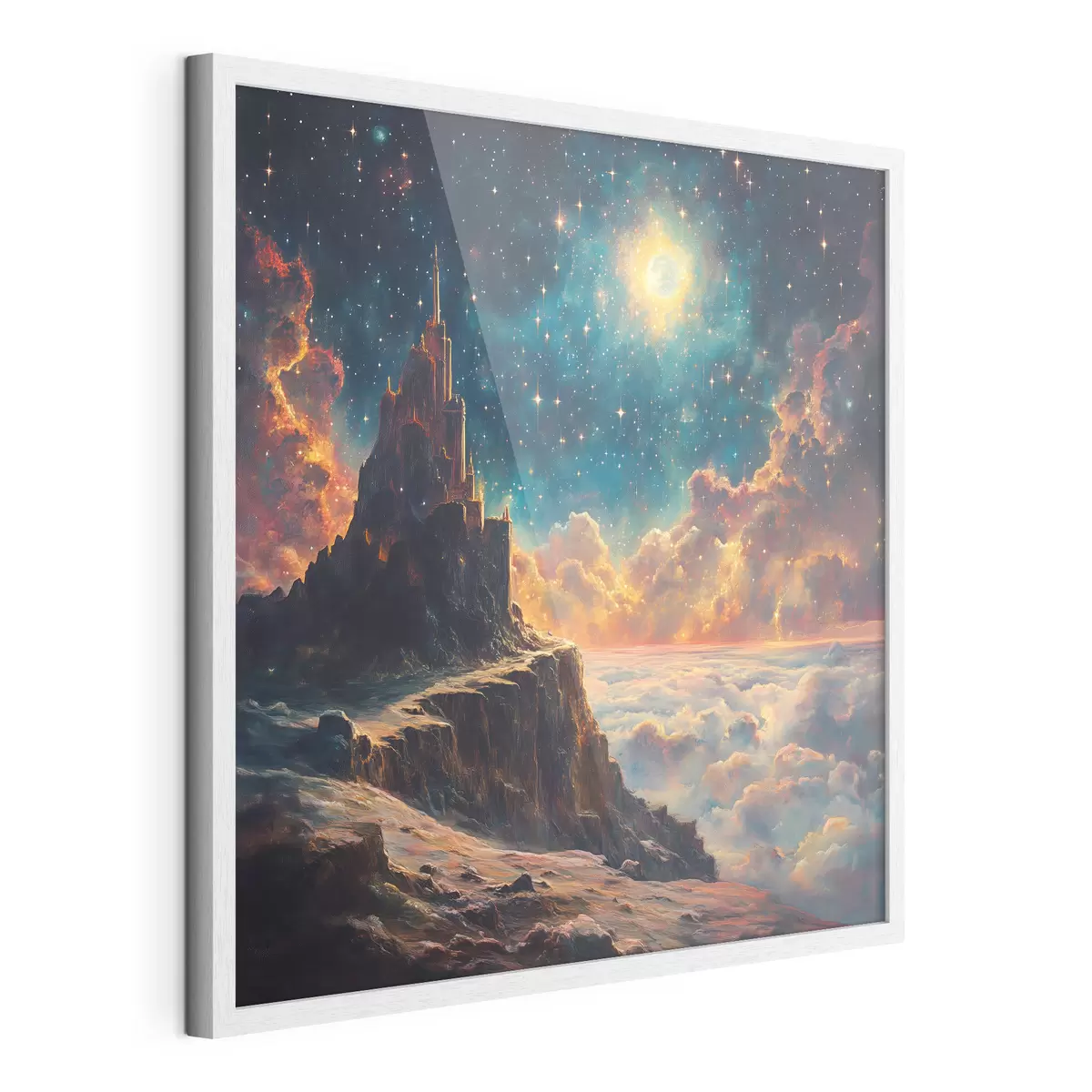 Poster Berge und nächtlicher Sternenhimmel f42500
