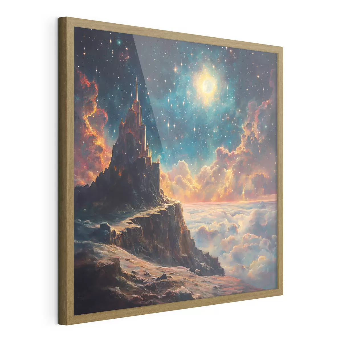 Poster Berge und nächtlicher Sternenhimmel f42500