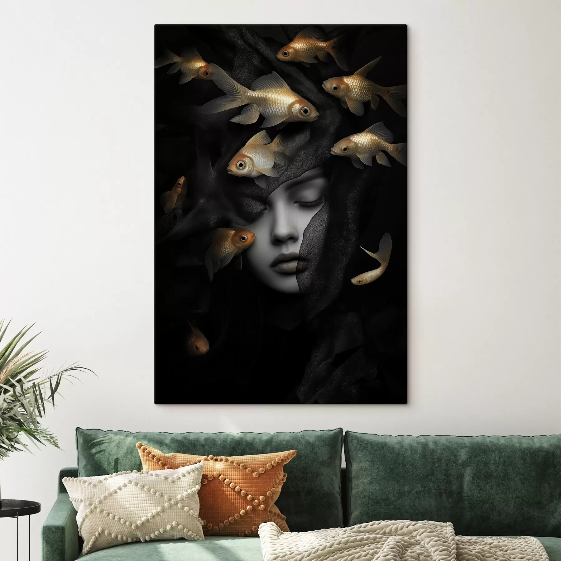 Fototapete Mädchen und Goldfisch s42612