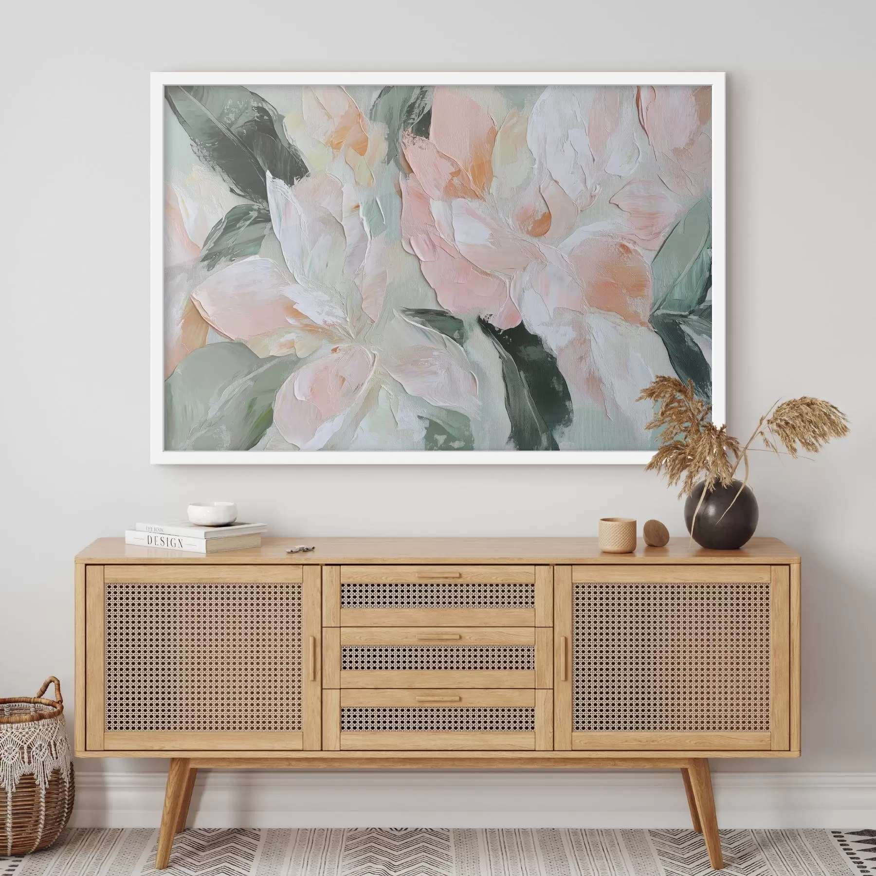 Fototapete Abstrakte Blumen im Stil der Ölmalerei f42601