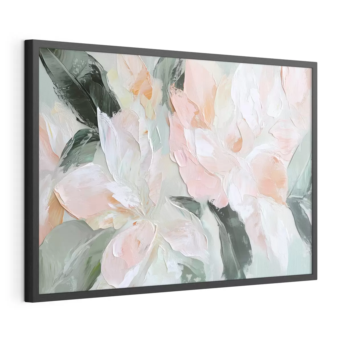Poster Abstrakte Blumen im Stil der Ölmalerei f42601