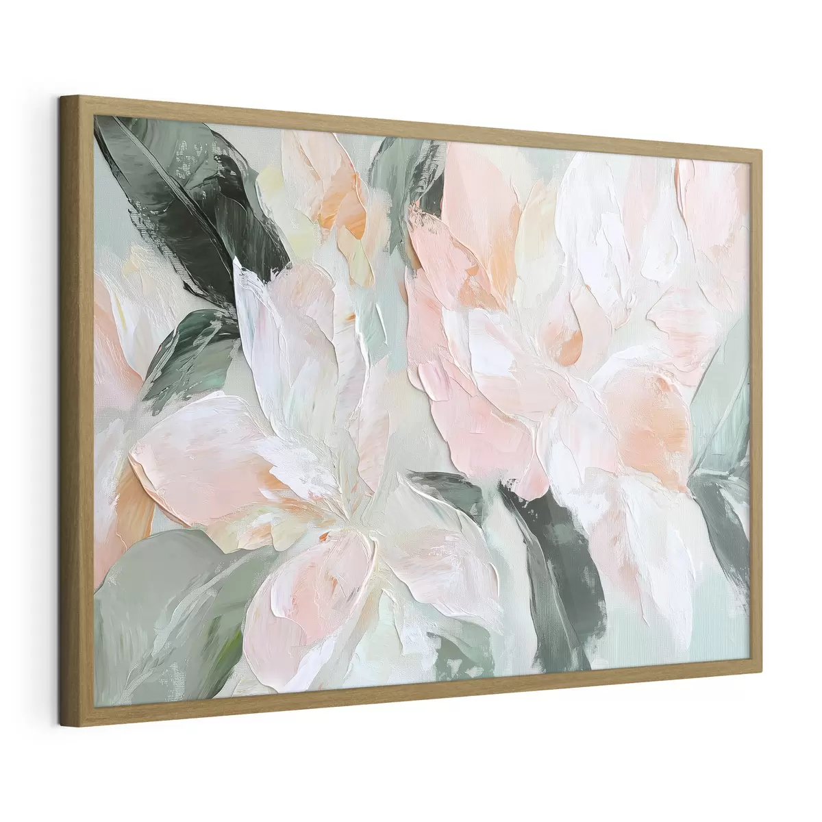 Poster Abstrakte Blumen im Stil der Ölmalerei f42601