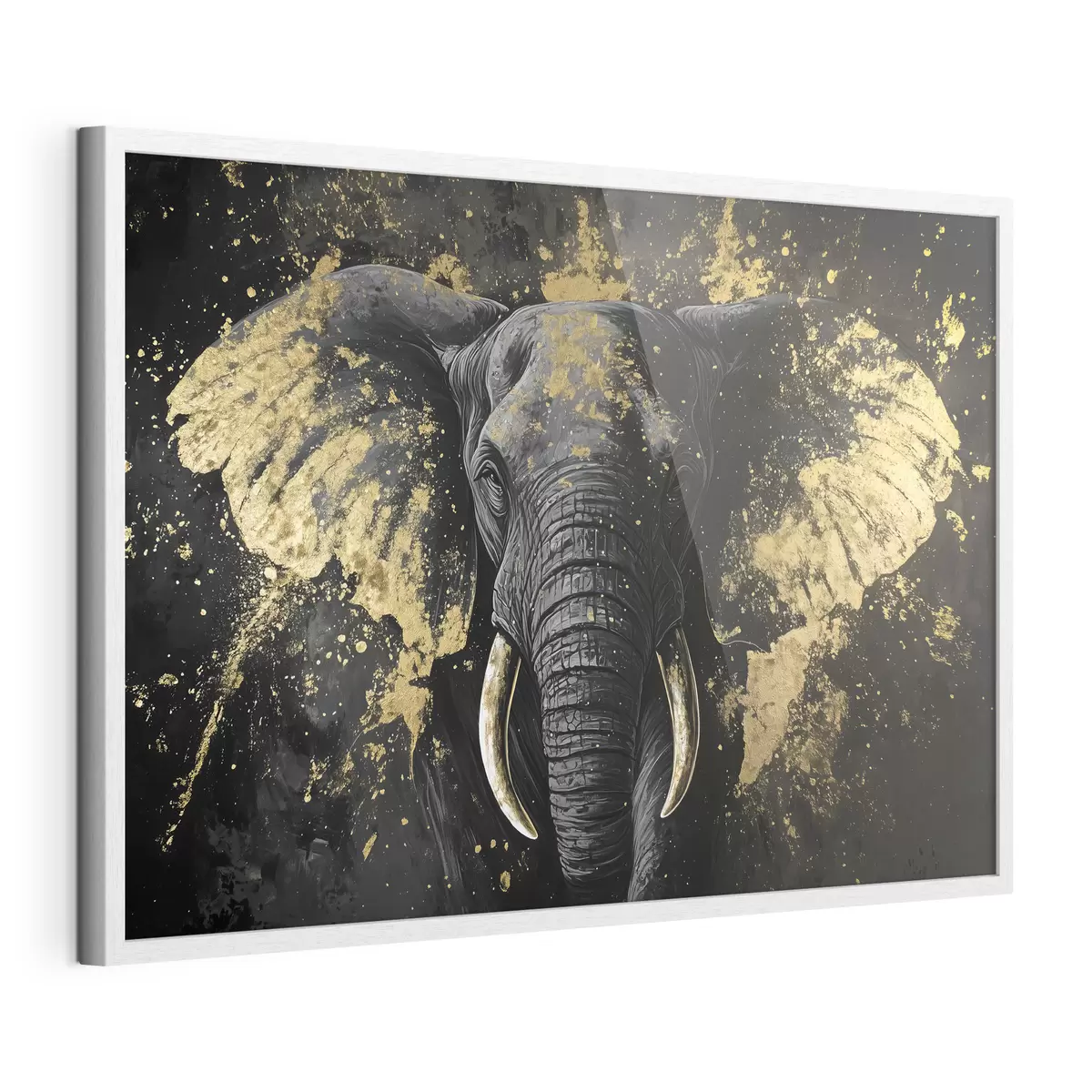Poster Stilvoller schwarzer Elefant f42602