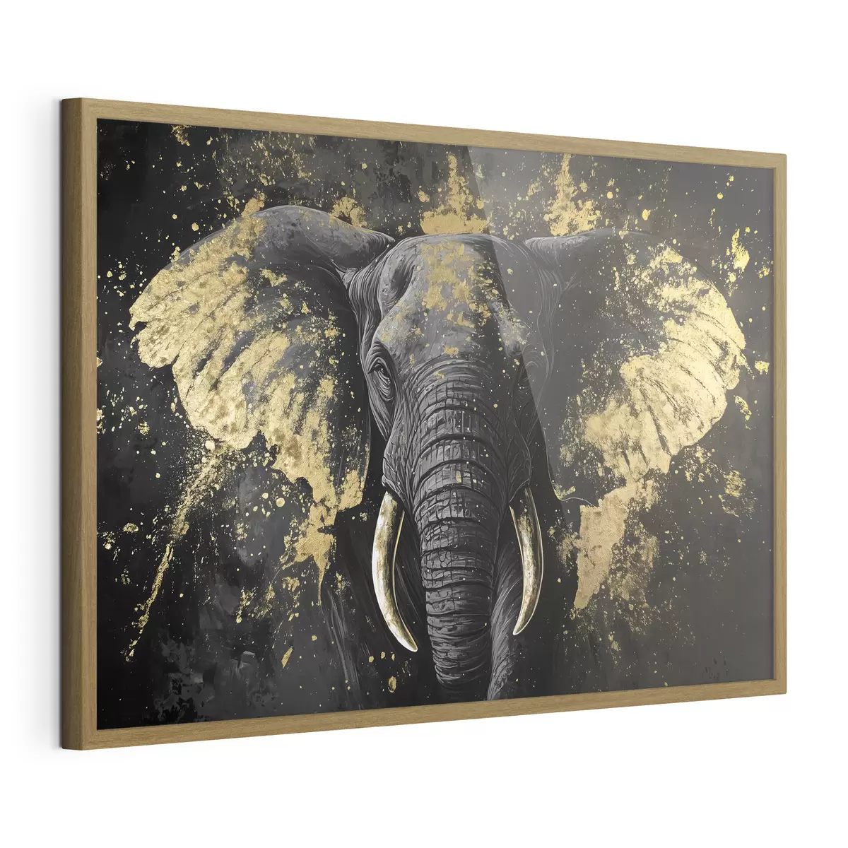 Poster Stilvoller schwarzer Elefant f42602