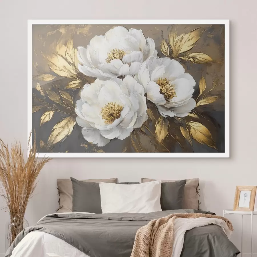 Fototapete Drei weiße Blumen f42604