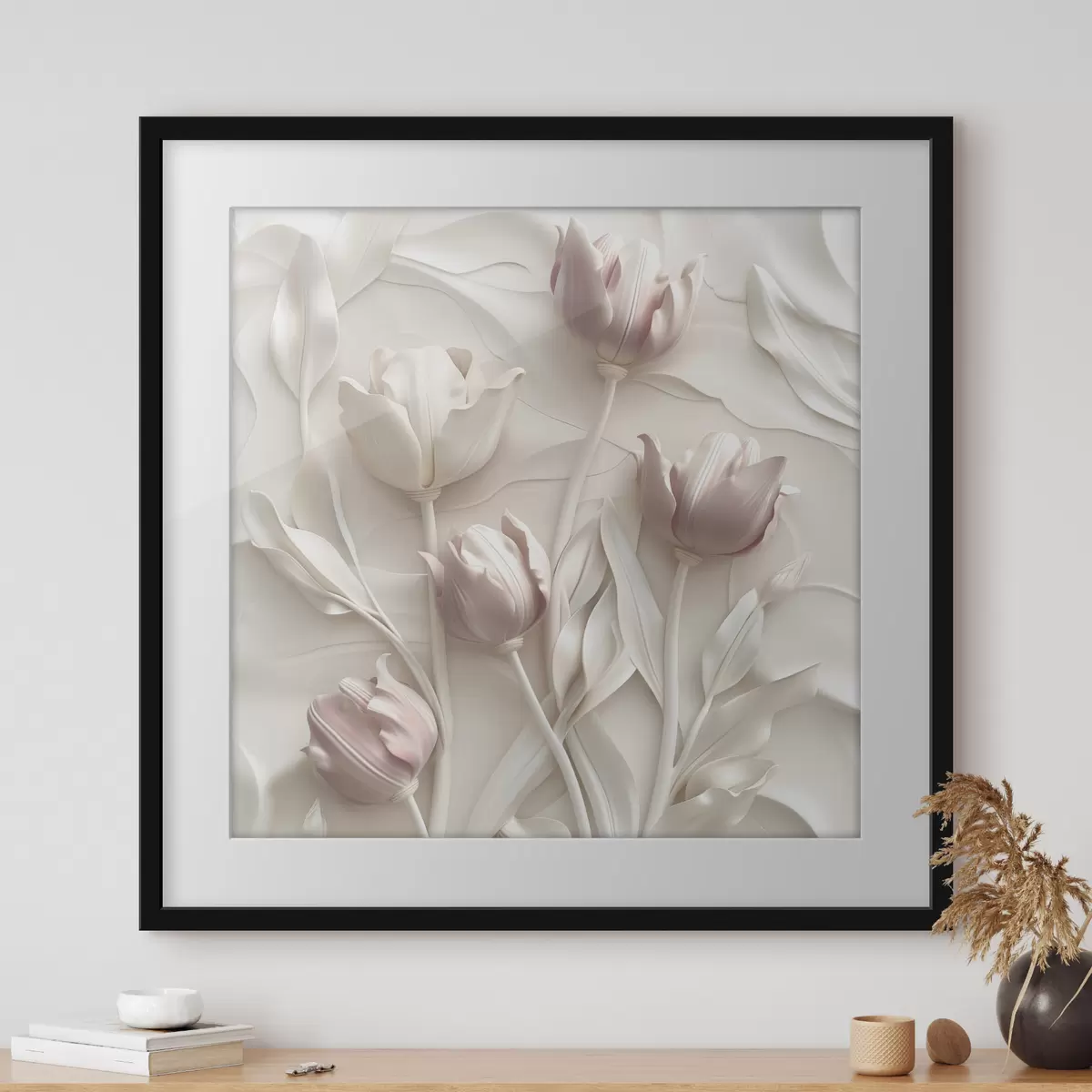 Poster Volumetrische zarte Blumen f42613