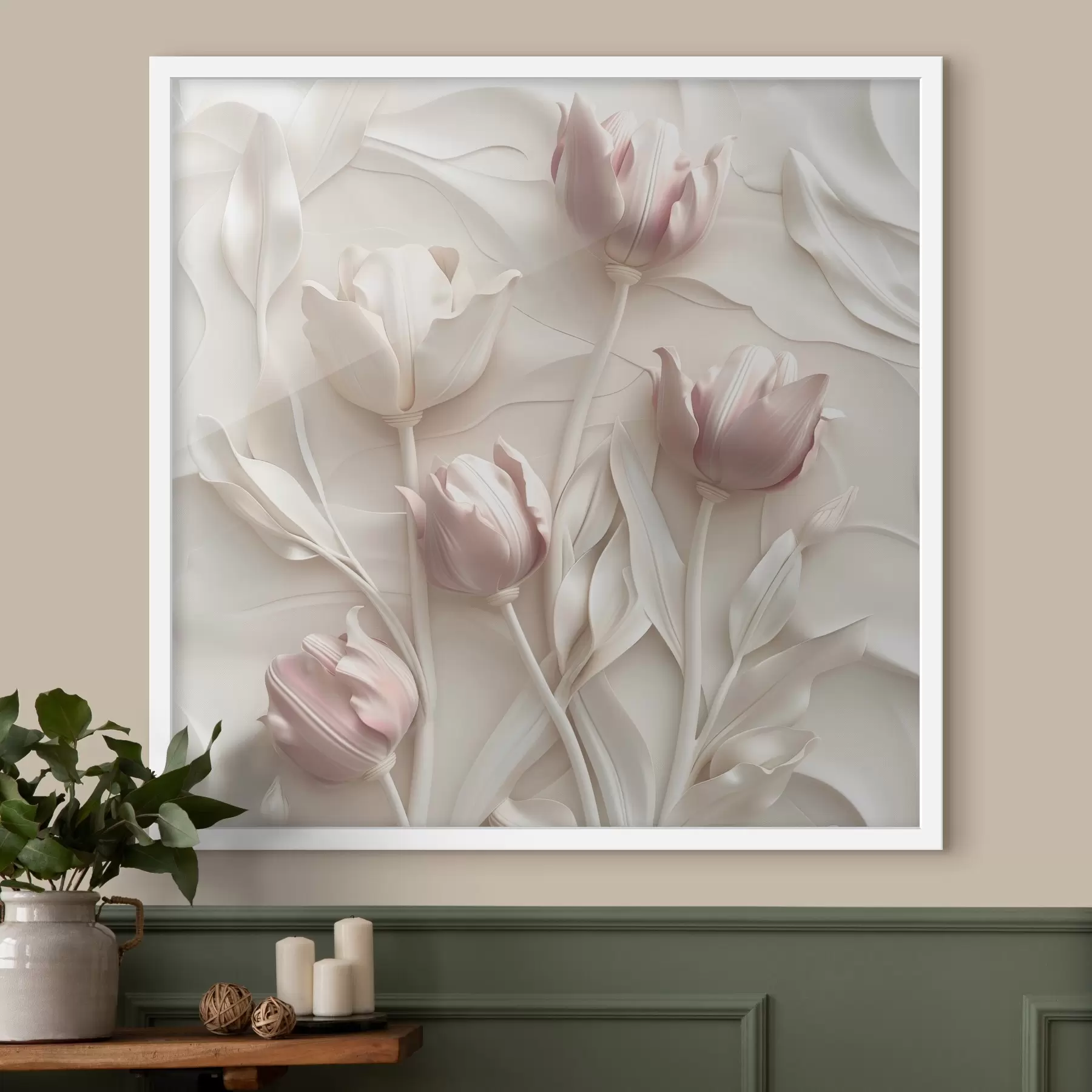 Fototapete Volumetrische zarte Blumen f42613