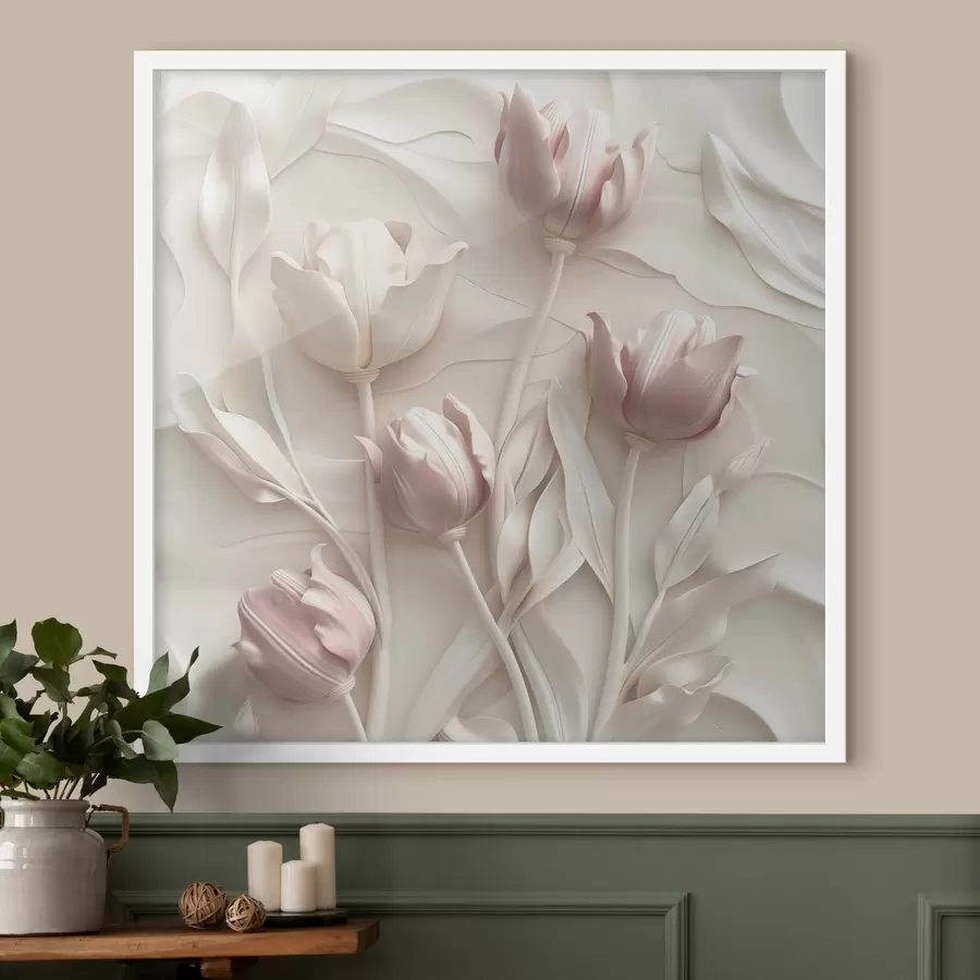 Fototapete Volumetrische zarte Blumen f42613