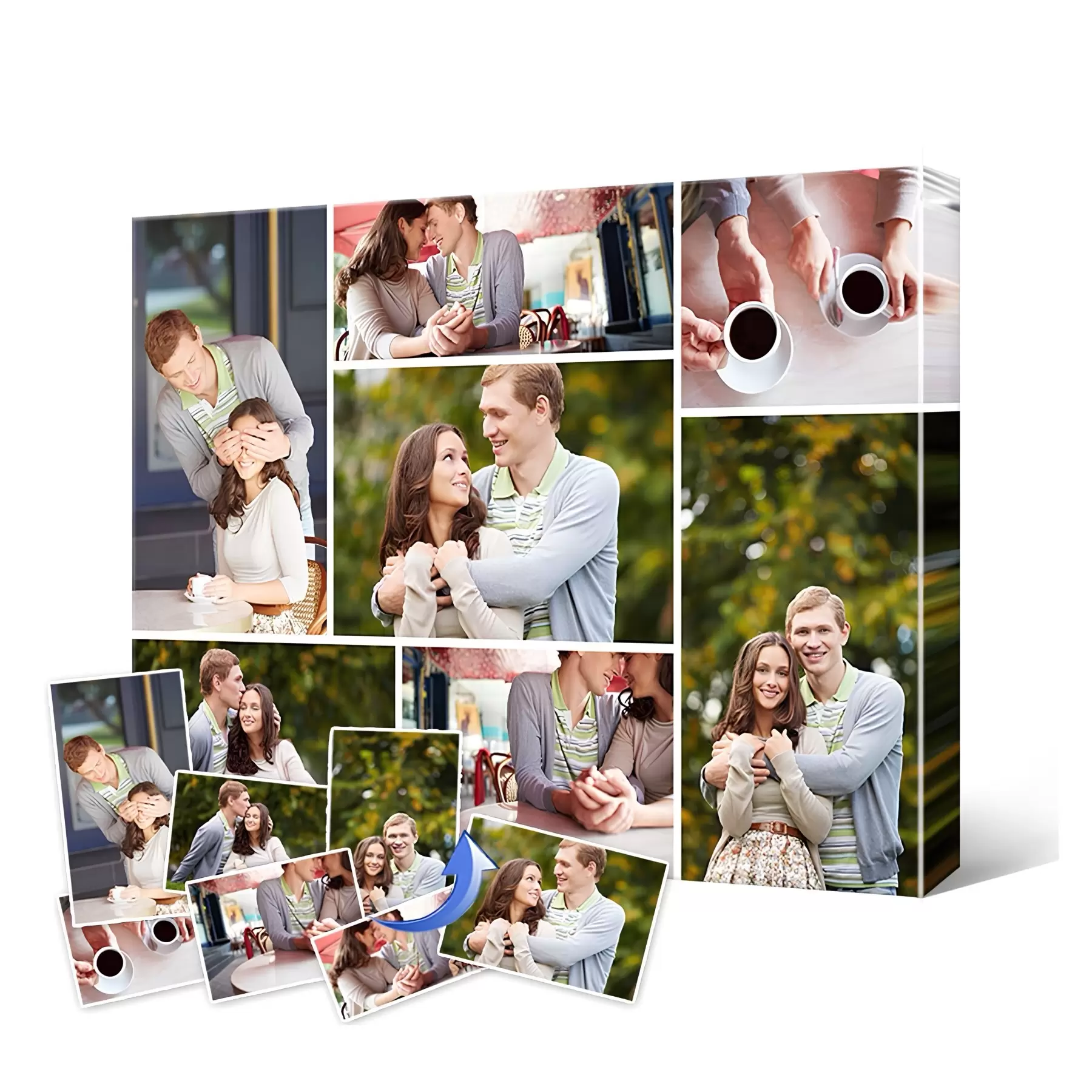 Fototapete Druck von leinwand collageauf auf Bestellung s42667