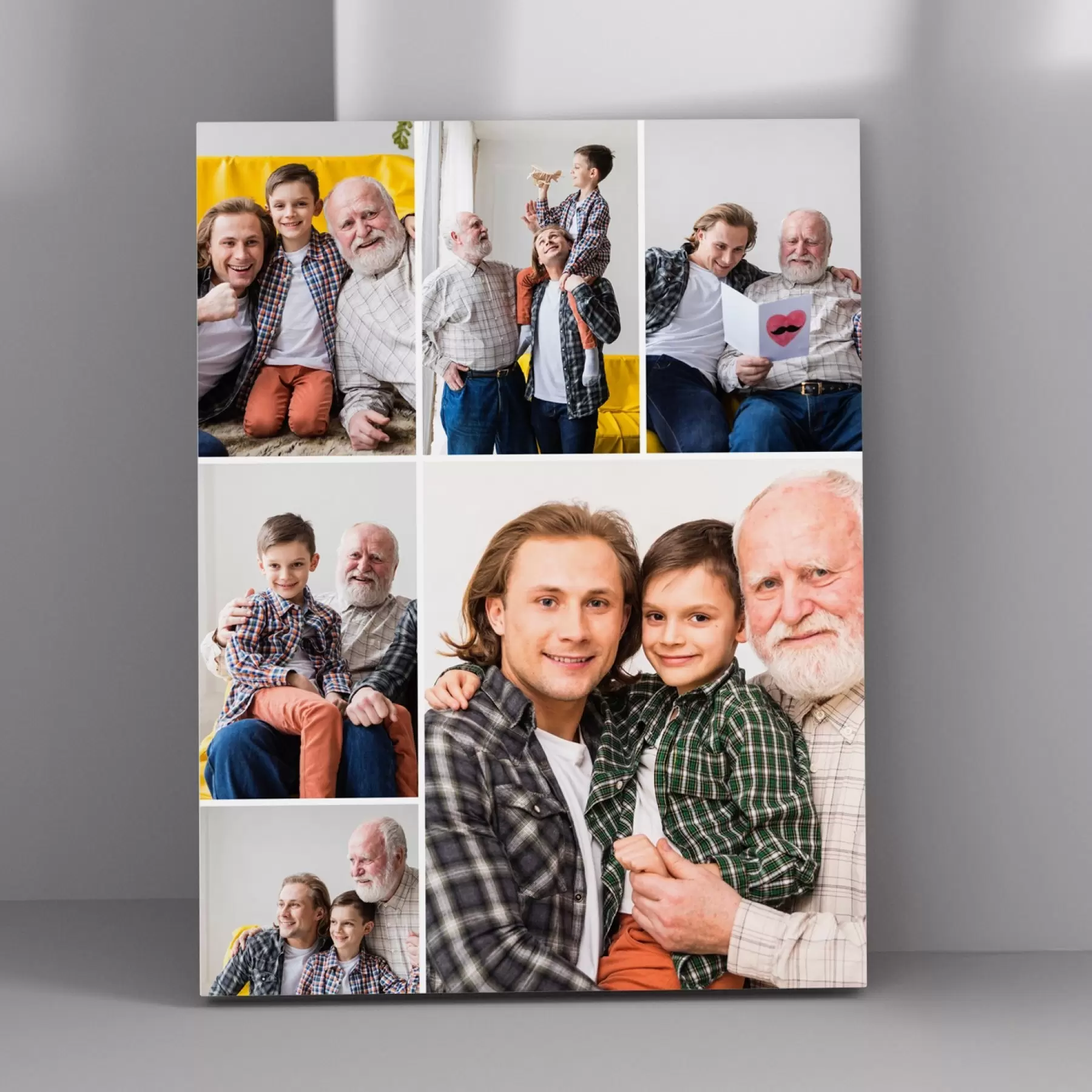 Fototapete Collage auf Leinwand als Jubiläumsgeschenk s42683