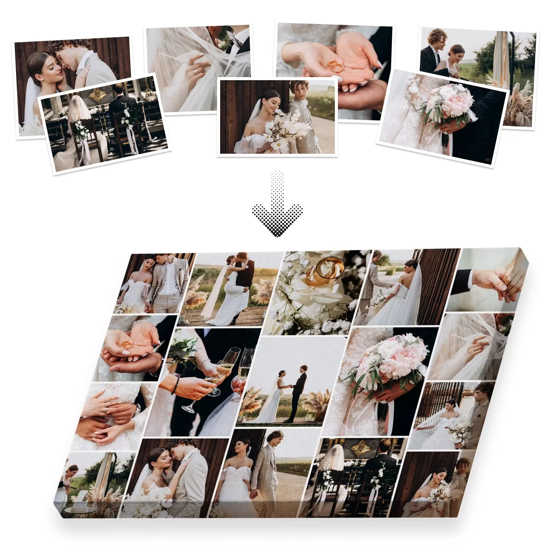 Fototapete Collage auf Leinwand mit Lieferung s42696