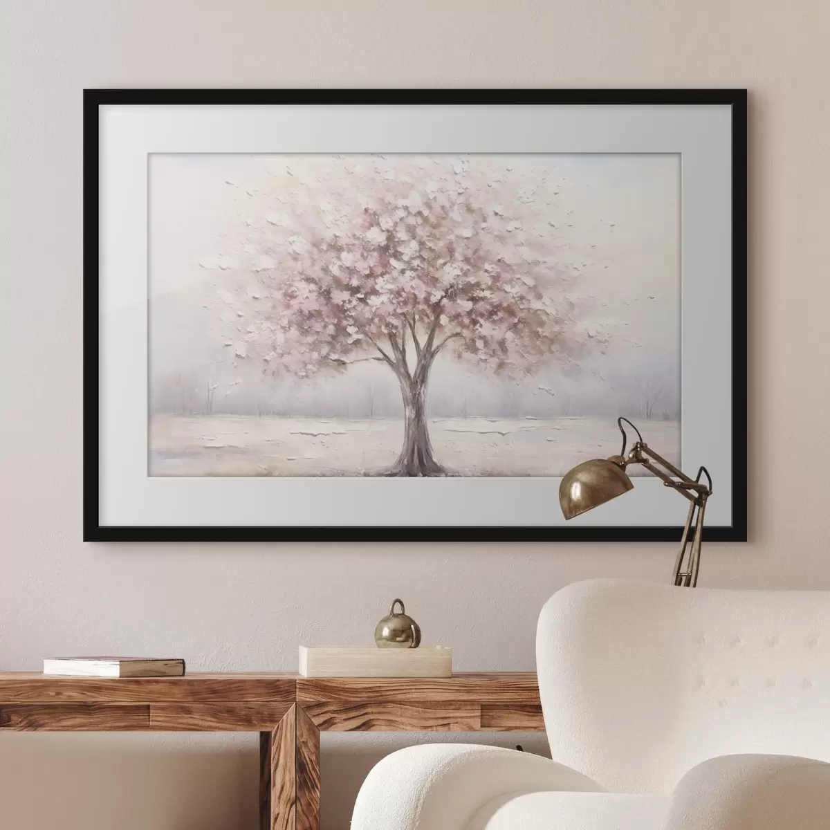 Poster Rosa Holz f42629