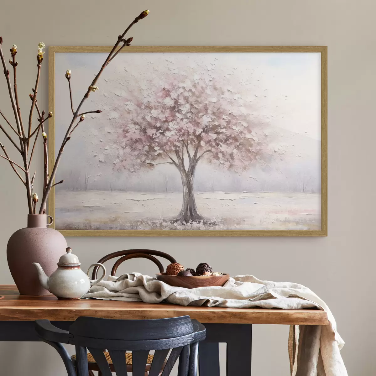 Poster Rosa Holz f42629