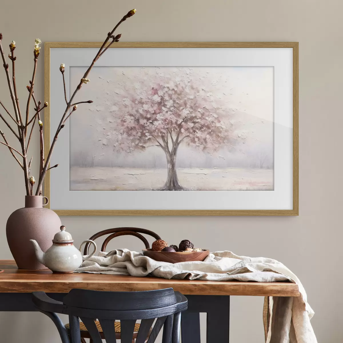 Poster Rosa Holz f42629