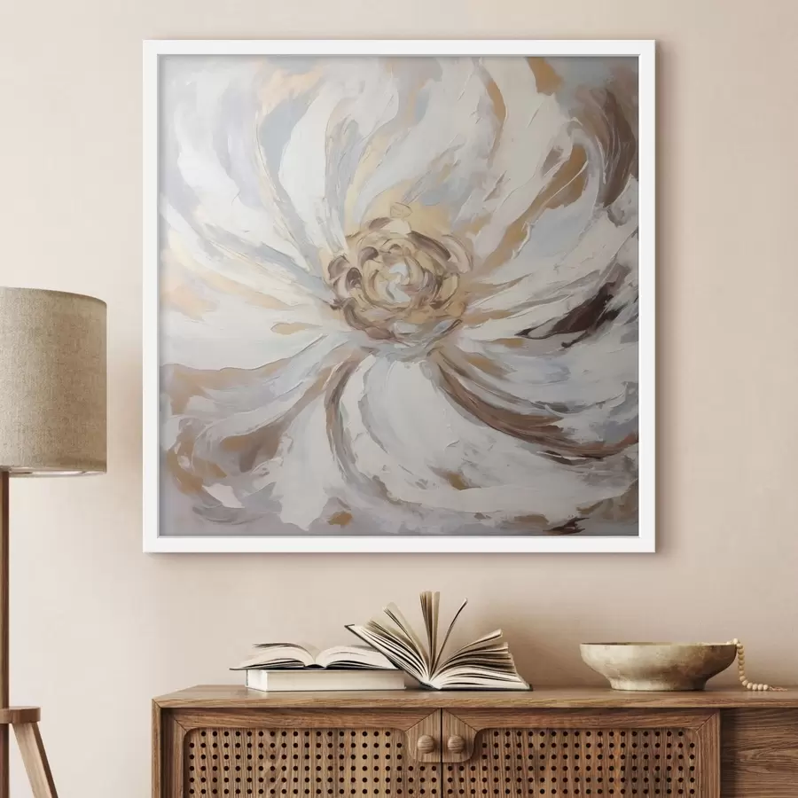 Fototapete Große weiße Blume Trend f42636